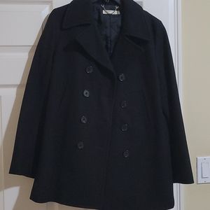 J Crew Black Wool Peacoat